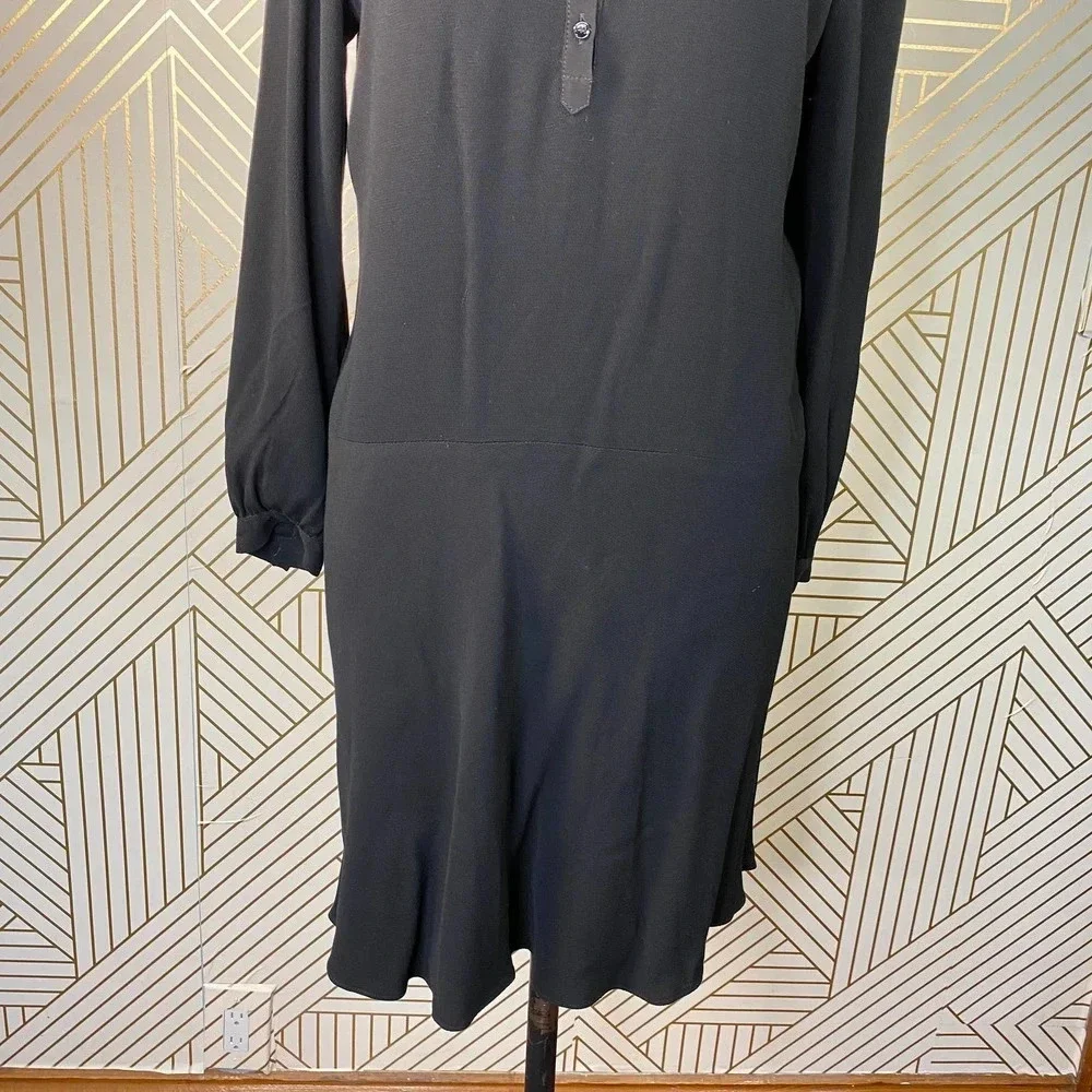 Pablo Gerard Darel Black Ruffle Long Sleeve‎ Dress